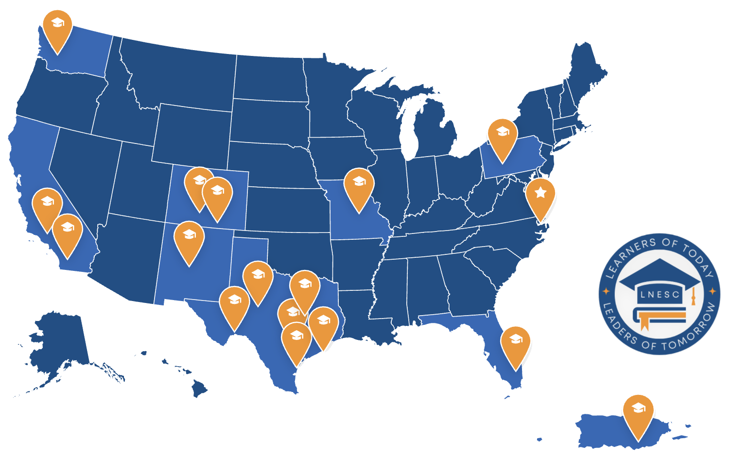 LNESC Centers Map